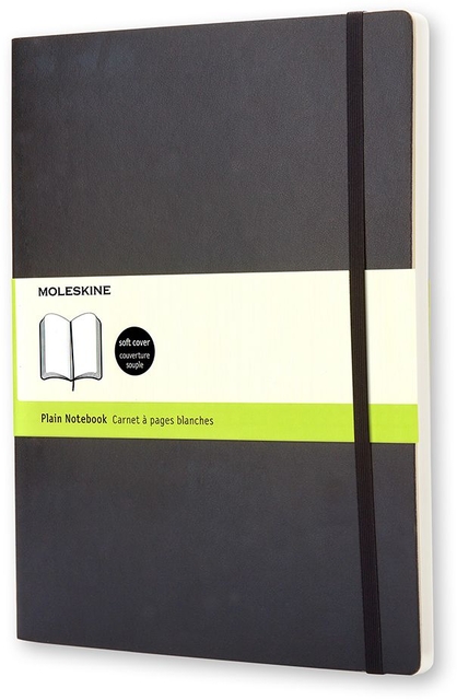 Carnet de notes Moleskine XL 190x250mm uni couverture souple noir