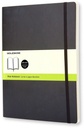 Notitieboek Moleskine XL 190x250mm blanco soft cover zwart