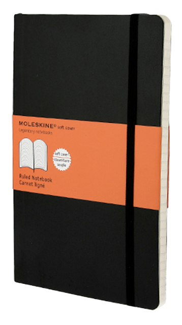 Carnet de notes Moleskine Large 130x210mm ligné couverture rigide noir