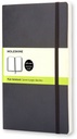 Notitieboek Moleskine large 130x210mm blanco soft cover zwart