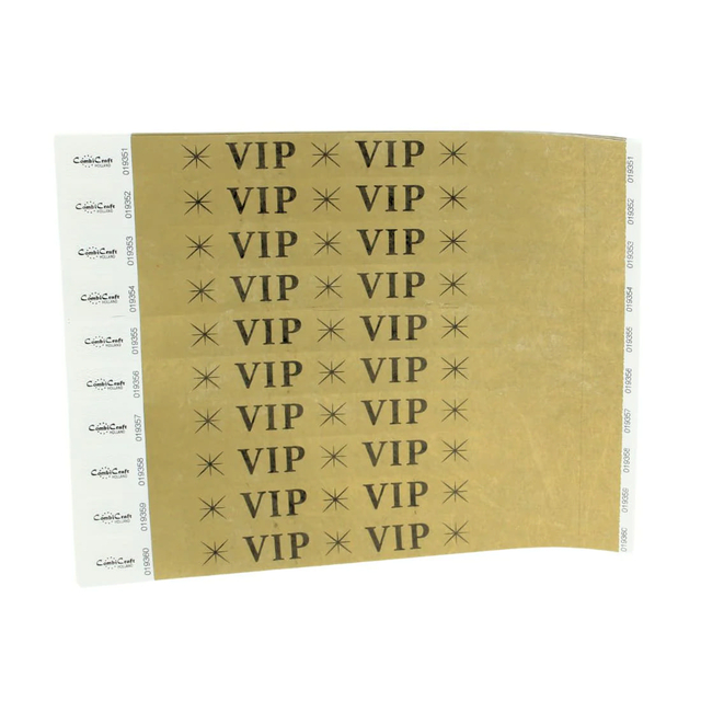 Polsbandje CombiCraft met opdruk VIP wit 100 stuks