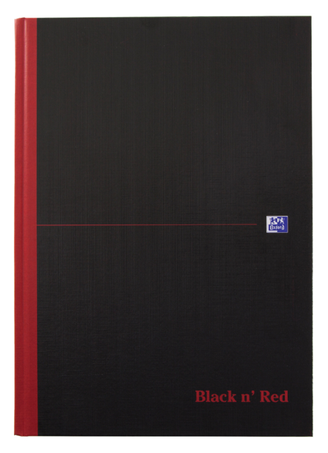 Notitieboek Oxford Black n' Red A4 96vel ruit 5mm