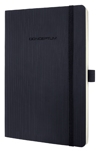 Notitieboek Sigel Conceptum Pure A5 194blz 80gr lijn softcover zwart