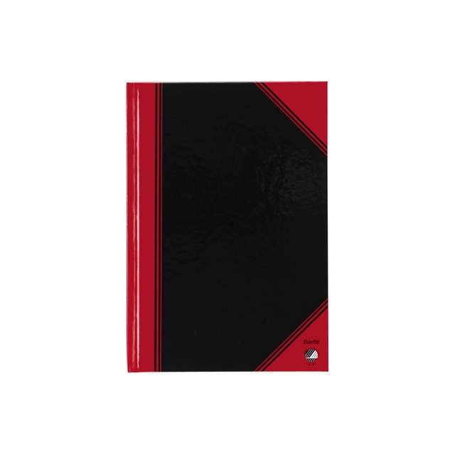 Cahier de notes Bantex noir/rouge A5 ligné 70g 96 feuilles