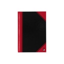 Cahier de notes Bantex noir/rouge A5 ligné 70g 96 feuilles