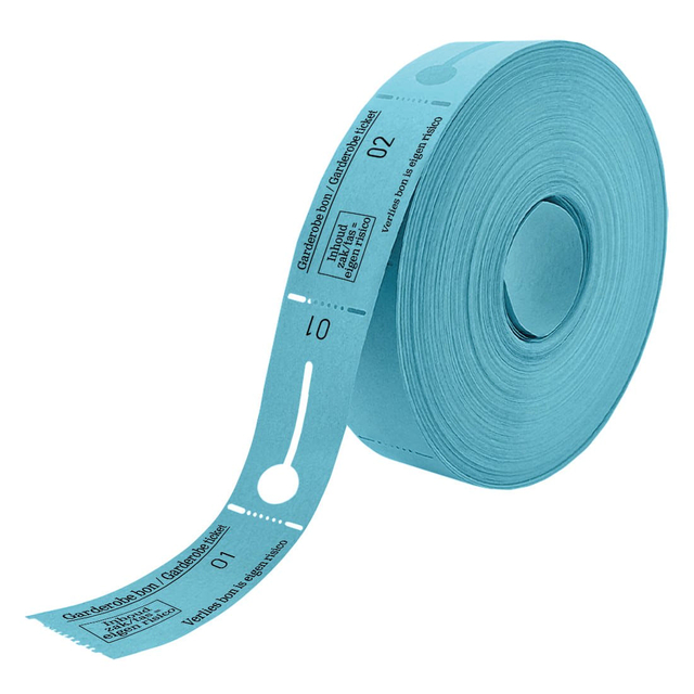 Ticket vestiaire CombiCraft numéro 1-500 bleu 500 pièces