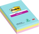 Bloc-mémos Post-it 4690 Super Sticky 101x152mm Cosmic 3 pièces