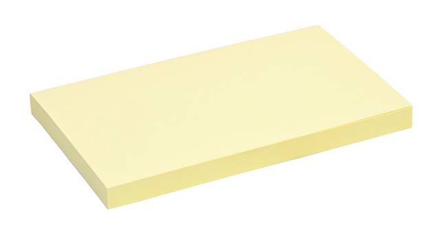 Bloc-mémos Quantore 76x127mm jaune 100 feuilles