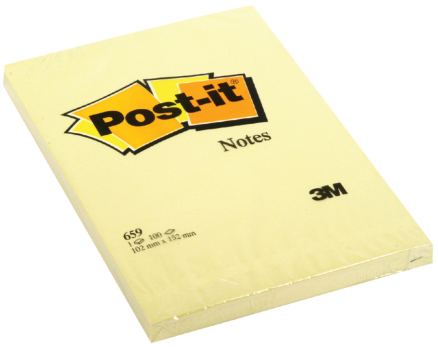 Bloc-mémos  Post-it 659 152x102mm jaune