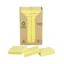 Bloc-mémos Post-it 653 38x51mm recyclé jaune 24 pièces