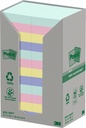 Bloc-mémos Post-it 653-RPT 38x51mm Arc-en-ciel pastel 24 pièces