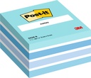 Bloc-mémos Post-it 2028 76x76mm cube bleu pastel