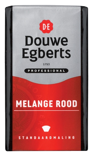 [890053] Koffie Douwe Egberts snelfiltermaling Melange Rood 250gr