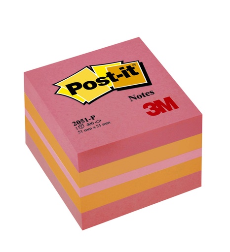 [392684] Bloc-mémos Post-it 2051 51x51mm cube rose