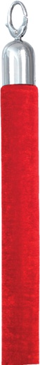 [891030] Corde Securit 150cm rouge avec embouts chromés