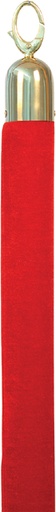 [891032] Corde Securit 150cm rouge avec embouts dorés