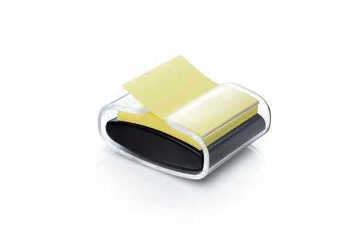 [392456] Memoblokdispenser Pro tbv Post-it Z-Notes 76x76mm incl notes transparant zwart