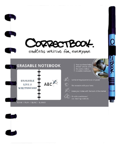 [011605] Notitieboek Correctbook A5 blanco 40blz inspirational white