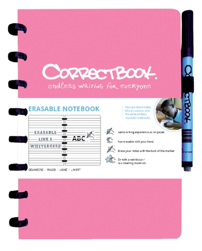 [011607] Cahier de notes Correctbook A5 ligné 40 pages Blossom Pink