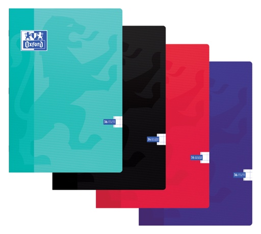 [011482] Cahier Oxford School A4 carreau 10x10mm 72 pages 80g assorti