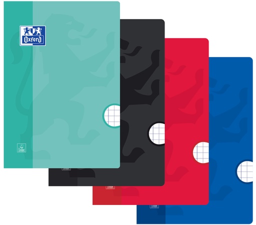 [011482] Cahier Oxford School A4 carreau 10x10mm 72 pages 80g assorti