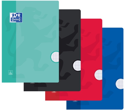 [011489] Schrift Oxford School A4 ruit 5x5mm 120 pagina's 80gr assorti