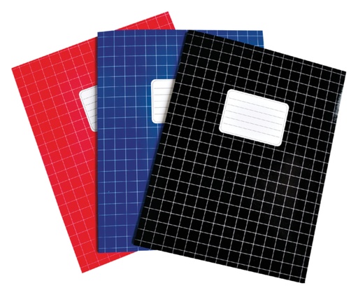 [011324] Cahier SOHO Basic A5 carreau 10x10mm 80 pages 60g assorti