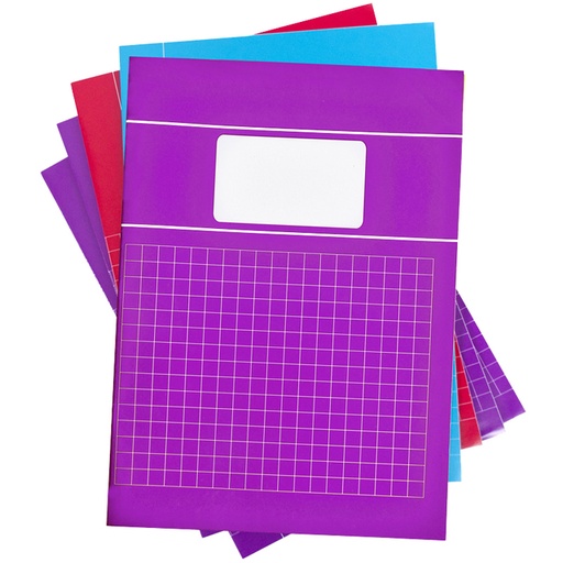 [011323] Cahier SOHO Trend A4 carreaux 10x10mm 80 pages 60g assorti 5 pièces