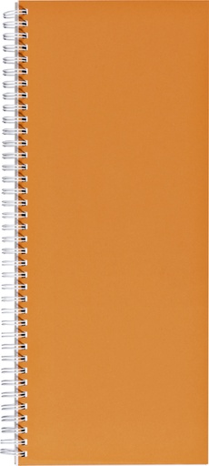 [022110] Notitieboek 135x330mm lijn 160blz 70gr spiraal oranje