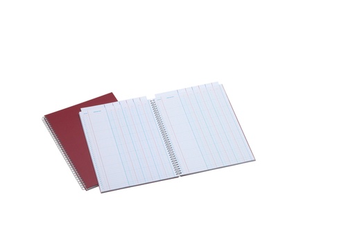 [000650] Registre Djois Atlanta 321x226mm 2x 6 colonnes 108 pages rouge