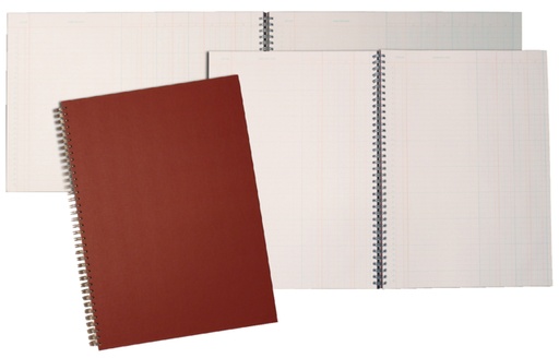 [001650] Registre Djois Atlanta 294x452mm 2x16 colonnes 108 pages rouge