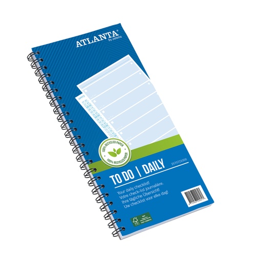[235653] Things to do Djois Atlanta recycled papier Today 140x297mm 125vel 70gr blauw
