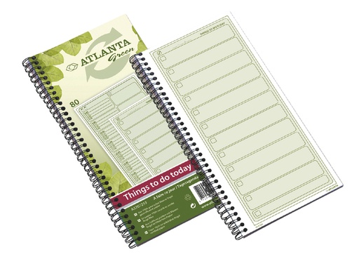 [235654] Things to do Djois Atlanta Today recyclé 297x140mm 80 feuilles 70g vert