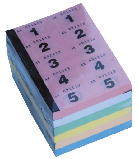 [062540] Ticket vestiaire CombiCraft numéro 1-1000 6 carnets
