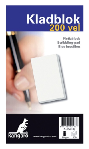 [091258] Kladblok Qbasic 12x20cm 150vel 45gr