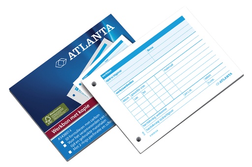 [235700] Bon de travail Djois Atlanta A6 50x 2 feuilles avec carbone