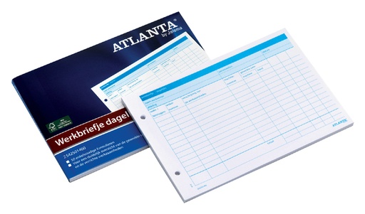 [235720] Fiche Suivi de travail quotidien Djois Atlanta A5 50 feuilles