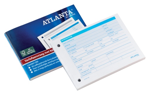 [235851] Demande de congés Djois Atlanta A6 105x148mm autocopiant 50 feuilles