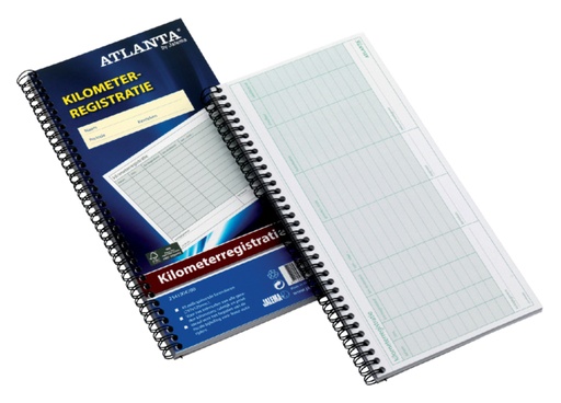 [235660] Kilometer registratieboek Djois Atlanta 40x2vel met spiraal