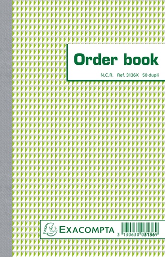 [060680] Orderboek Exacompta 210x135mm 50x2vel