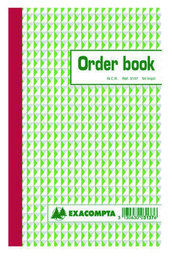 [060681] Orderboek Exacompta 210x135mm 50x3vel lijn