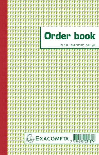 [060681] Orderboek Exacompta 210x135mm 50x3vel lijn