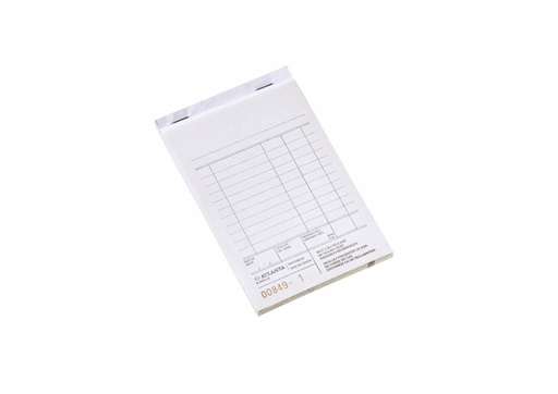 [053521] Kassablok Djois Atlanta met kopie (carbon) 142x100mm 50x2vel houtvrij wit