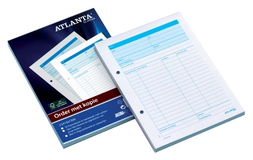 [235560] Bons de commande Djois Atlanta A5 50x2 feuilles carbone blanc