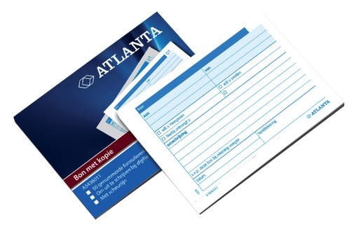 [060310] Carnet de reçus Djois Atlanta A6 papier autocopiant blanc NL