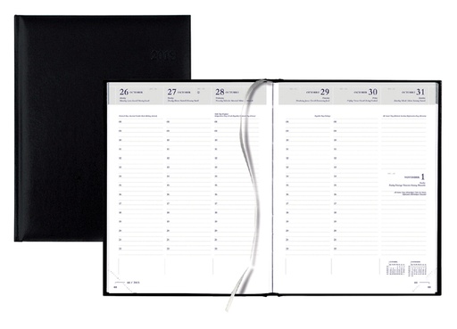 [901106] Agenda 2026 Quantore week 7dagen/2pagina's A5 4-talig zwart