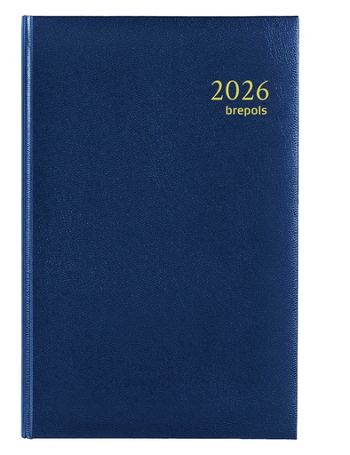 [900136] Agenda 2026 Brepols Saturnus Lima 7 jours/2 pages bleu