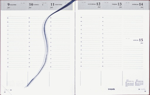 [900144] Agenda 2025 Brepols Timing Lima 7dagen/2pagina's bordeaux