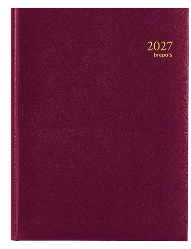 [900144] Agenda 2027 Brepols Timing Lima 7 jours/2 pages bordeaux