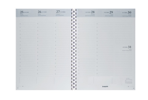 [901109] Recharge agenda 2027 Timing 7 jours/2 pages Spirale blanc